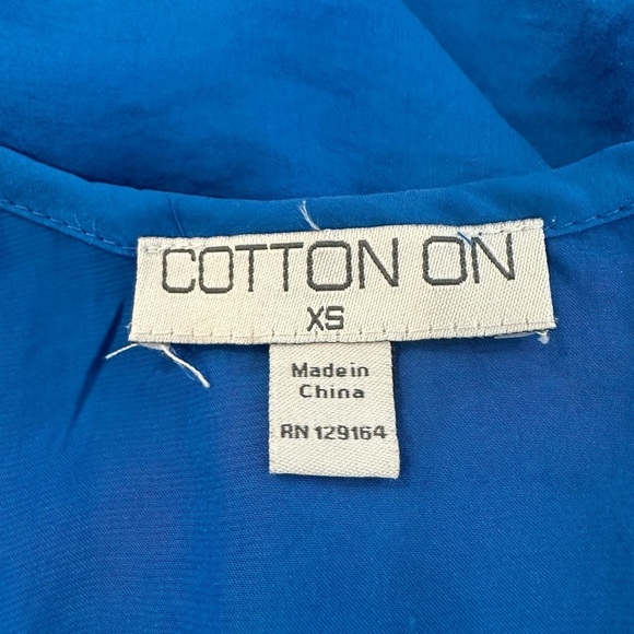 Cotton On Blue Maxi Dress T Back Feels Like Silk Polyester XS  EUC - Picture 6 of 7